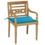 Sillas Batavia 4 unidades madera maciza de teca con cojines de , Sillas de jardín - Ref: Foro24-3073299, Precio: 487,74 €, De...