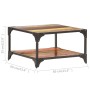 Mesa de centro de madera maciza reciclada 60x60x35 cm en Mesas de centro | Comprar online en Foru.es