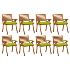 Gartenstühle 8 Stk. massives Teakholz mit Kissen von , Gartenstühle - Ref: Foro24-3075227, Preis: 716,54 €, Rabatt: %