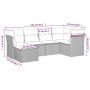 Set sofás de jardín 6 piezas y cojines ratán sintético marrón en Conjuntos de jardín | Comprar online en Foru.es