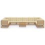 Set de muebles de jardín 11 pzs cojines madera pino marrón miel de , Conjuntos de jardín - Ref: Foro24-3077327, Precio: 1,00 ...