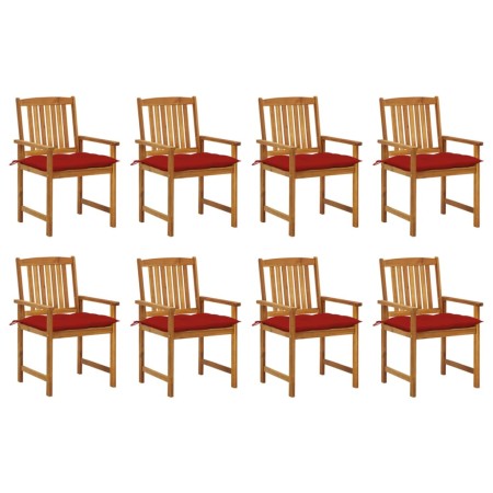 Sillas de jardín con cojines 8 uds madera maciza de acacia de , Sillas de jardín - Ref: Foro24-3078199, Precio: 654,14 €, Des...