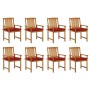 Sillas de jardín con cojines 8 uds madera maciza de acacia de , Sillas de jardín - Ref: Foro24-3078199, Precio: 654,14 €, Des...