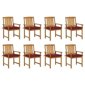 Sillas de jardín con cojines 8 uds madera maciza de acacia de , Sillas de jardín - Ref: Foro24-3078202, Precio: 629,19 €, Des...