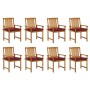 Sillas de jardín con cojines 8 uds madera maciza de acacia de , Sillas de jardín - Ref: Foro24-3078202, Precio: 654,14 €, Des...