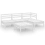 Juego de muebles de jardín 5 piezas madera maciza pino blanco de , Conjuntos de jardín - Ref: Foro24-3082633, Precio: 242,88 ...