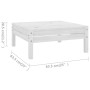 Juego de muebles de jardín 5 piezas madera maciza pino blanco de , Conjuntos de jardín - Ref: Foro24-3082633, Precio: 242,88 ...