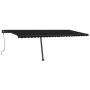 Retractable manual anthracite gray freestanding awning 600x350 cm by , Awnings - Ref: Foro24-3069879, Price: 693,95 €, Discou...