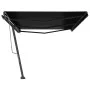 Retractable manual anthracite gray freestanding awning 600x350 cm by , Awnings - Ref: Foro24-3069879, Price: 693,95 €, Discou...