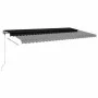 Retractable manual anthracite gray freestanding awning 600x350 cm by , Awnings - Ref: Foro24-3069879, Price: 693,95 €, Discou...