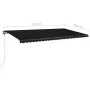 Retractable manual anthracite gray freestanding awning 600x350 cm by , Awnings - Ref: Foro24-3069879, Price: 693,95 €, Discou...
