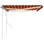 Toldo retráctil manual con LED naranja y marrón 4x3,5 m de , Toldos - Ref: Foro24-3070025, Precio: 487,75 €, Descuento: %