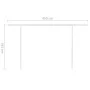 Toldo retráctil manual con LED naranja y marrón 4x3,5 m de , Toldos - Ref: Foro24-3070025, Precio: 487,75 €, Descuento: %