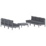 Muebles de jardín 7 pzas con cojines antracita madera de pino de , Conjuntos de jardín - Ref: Foro24-3096096, Precio: 554,13 ...