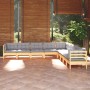 Juego de muebles de jardín 9 pzas y cojines madera maciza pino de , Conjuntos de jardín - Ref: Foro24-3096814, Precio: 710,74...