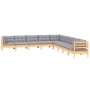 Juego de muebles de jardín 9 pzas y cojines madera maciza pino de , Conjuntos de jardín - Ref: Foro24-3096814, Precio: 710,74...