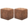 Mesitas de noche 2 uds piel ante artificial marrón 30x30x30cm de vidaXL, Mesitas de noche - Ref: Foro24-249014, Precio: 92,75...