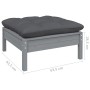 Muebles de jardín 9 pzas y cojines gris madera de pino de , Conjuntos de jardín - Ref: Foro24-3096979, Precio: 788,38 €, Desc...