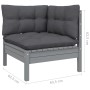 Muebles de jardín 9 pzas y cojines gris madera de pino de , Conjuntos de jardín - Ref: Foro24-3096979, Precio: 788,38 €, Desc...