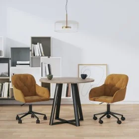 Sillas de comedor giratorias 2 unidades terciopelo marrón de , Sillas de comedor - Ref: Foro24-3103429, Precio: 150,15 €, Des...