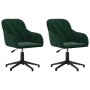 Sillas de comedor giratorias 2 unidades terciopelo verde oscuro de , Sillas de comedor - Ref: Foro24-3103379, Precio: 159,01 ...