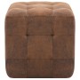 Mesitas de noche 2 uds piel ante artificial marrón 30x30x30cm de vidaXL, Mesitas de noche - Ref: Foro24-249014, Precio: 92,75...
