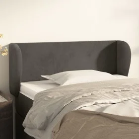 Dark gray velvet headboard 103x23x78/88 cm by , Headboards and footboards - Ref: Foro24-3116907, Price: 53,16 €, Discount: %
