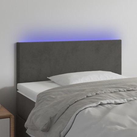 Cabecero con LED de terciopelo gris oscuro 100x5x78/88 cm de , Cabeceros y pies de cama - Ref: Foro24-3121375, Precio: 45,00 ...