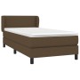 Cama box spring con colchón tela marrón oscuro 80x200 cm de , Camas y somieres - Ref: Foro24-3126040, Precio: 316,14 €, Descu...