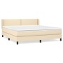 Cama box spring con colchón tela color crema 180x200 cm de , Camas y somieres - Ref: Foro24-3129654, Precio: 554,95 €, Descue...