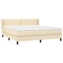 Box spring bed with cream fabric mattress 180x200 cm by , Beds and slatted bases - Ref: Foro24-3129654, Price: 543,00 €, Disc...