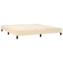 Cama box spring con colchón tela color crema 180x200 cm de , Camas y somieres - Ref: Foro24-3129654, Precio: 554,95 €, Descue...