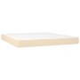Cama box spring con colchón tela color crema 180x200 cm de , Camas y somieres - Ref: Foro24-3129654, Precio: 554,95 €, Descue...