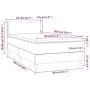 Box spring bed with dark brown fabric mattress 80x200 cm by , Beds and slatted bases - Ref: Foro24-3130068, Price: 287,88 €, ...