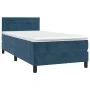 Box spring bed with mattress and LED dark blue velvet 100x200 cm by , Beds and slatted bases - Ref: Foro24-3134451, Price: 31...