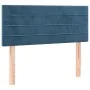 Box spring bed with mattress and LED dark blue velvet 100x200 cm by , Beds and slatted bases - Ref: Foro24-3134451, Price: 31...