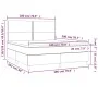 Box spring bed mattress and LED lights cream fabric 180x200 cm by , Beds and slatted bases - Ref: Foro24-3134818, Price: 610,...