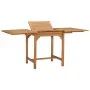 Extendable garden table solid teak wood (110-160)x80x75cm by vidaXL, Garden tables - Ref: Foro24-47420, Price: 213,26 €, Disc...
