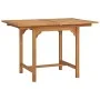 Mesa de jardín extensible madera maciza teca (110-160)x80x75cm de vidaXL, Mesas de jardín - Ref: Foro24-47420, Precio: 213,26...