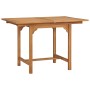 Mesa de jardín extensible madera maciza teca (110-160)x80x75cm de vidaXL, Mesas de jardín - Ref: Foro24-47420, Precio: 216,09...