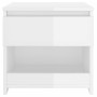 Mesitas de noche 2 uds contrachapada blanco brillo 40x30x30 cm de vidaXL, Mesitas de noche - Ref: Foro24-803456, Precio: 54,1...