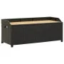 Banco de almacenamiento de jardín ratán sintético negro 120 cm de vidaXL, Bancos de jardín - Ref: Foro24-46480, Precio: 223,2...