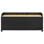 Banco de almacenamiento de jardín ratán sintético negro 120 cm de vidaXL, Bancos de jardín - Ref: Foro24-46480, Precio: 223,2...