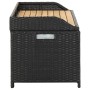 Banco de almacenamiento de jardín ratán sintético negro 120 cm de vidaXL, Bancos de jardín - Ref: Foro24-46480, Precio: 237,8...