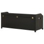 Banco de almacenamiento de jardín ratán sintético negro 120 cm de vidaXL, Bancos de jardín - Ref: Foro24-46480, Precio: 237,8...