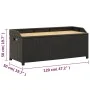 Banco de almacenamiento de jardín ratán sintético negro 120 cm de vidaXL, Bancos de jardín - Ref: Foro24-46480, Precio: 223,2...