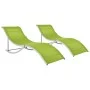 Tumbonas plegables 2 unidades textilene verde de vidaXL, Tumbonas - Ref: Foro24-47787, Precio: 245,82 €, Descuento: %