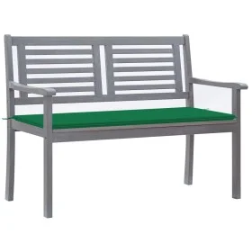 2-Sitzer Gartenbank Eukalyptusholz grau und Kissen 120 cm von , Gartenbänke - Ref: Foro24-3061028, Preis: 184,53 €, Rabatt: %
