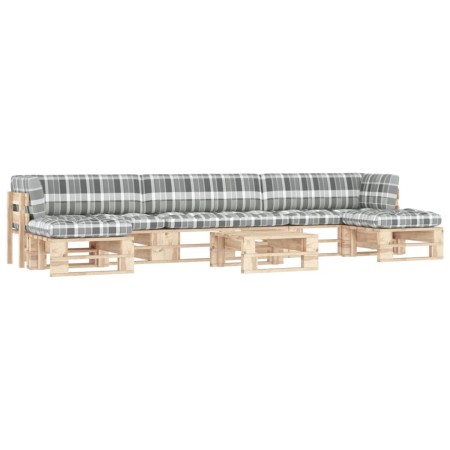 Muebles de palets 6 pzas y cojines madera pino impregnada de , Conjuntos de jardín - Ref: Foro24-3066974, Precio: 542,85 €, D...