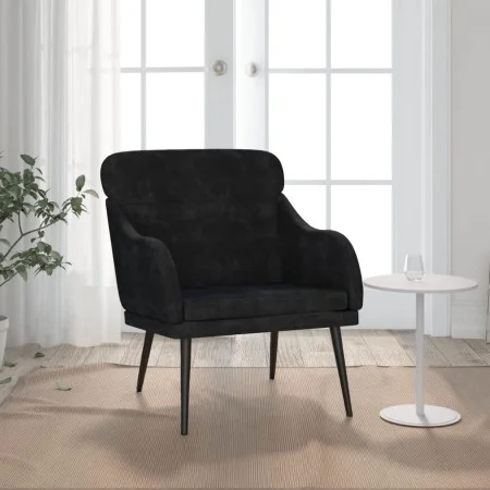 Sillón de terciopelo negro 63x76x80 cm de , Sillones - Ref: Foro24-351440, Precio: 98,20 €, Descuento: %